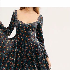 RARE Free People Velvet Dress